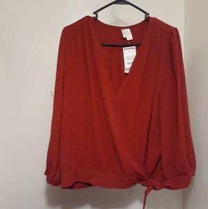 Cross front blouse